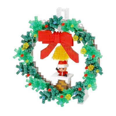 Christmas Wreath & Santa Chimney Nanoblock Kit